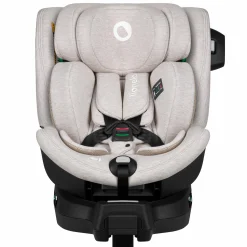 Reboarder-Kindersitz Harmony i-Size drehbar ab Geburt - 12 Jahre (40 cm - 150 cm) mit Sitzverleinerer inkl. Isofix-Basis - Beige Sand Bamboo