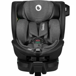 Reboarder-Kindersitz Harmony i-Size drehbar ab Geburt - 12 Jahre (40 cm - 150 cm) mit Sitzverleinerer inkl. Isofix-Basis - Grey Graphite Leather