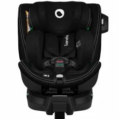 Reboarder-Kindersitz Harmony i-Size drehbar ab Geburt - 12 Jahre (40 cm - 150 cm) mit Sitzverleinerer inkl. Isofix-Basis - Black Carbon Bamboo