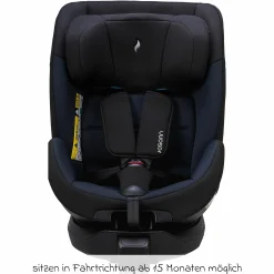 Reboarder-Kindersitz Hero 360 SL ab Geburt - 4 Jahre (40 cm -105 cm) drehbar inkl. Isofix-Basis - Twill Navy - Kollektion 2025