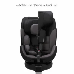 Reboarder-Kindersitz Hero 360 SL ab Geburt - 4 Jahre (40 cm -105 cm) drehbar inkl. Isofix-Basis - Twill Black - Kollektion 2025