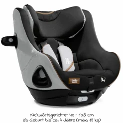 Reboarder-Kindersitz i-Harbour ab Geburt - 4 Jahre (40 cm - 105 cm) 360° drehbar - Signature - Carbon - Kollektion 2025