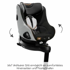 Reboarder-Kindersitz i-Harbour ab Geburt - 4 Jahre (40 cm - 105 cm) 360° drehbar - Signature - Carbon - Kollektion 2025