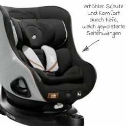 Reboarder-Kindersitz i-Harbour ab Geburt - 4 Jahre (40 cm - 105 cm) 360° drehbar - Signature - Carbon - Kollektion 2025