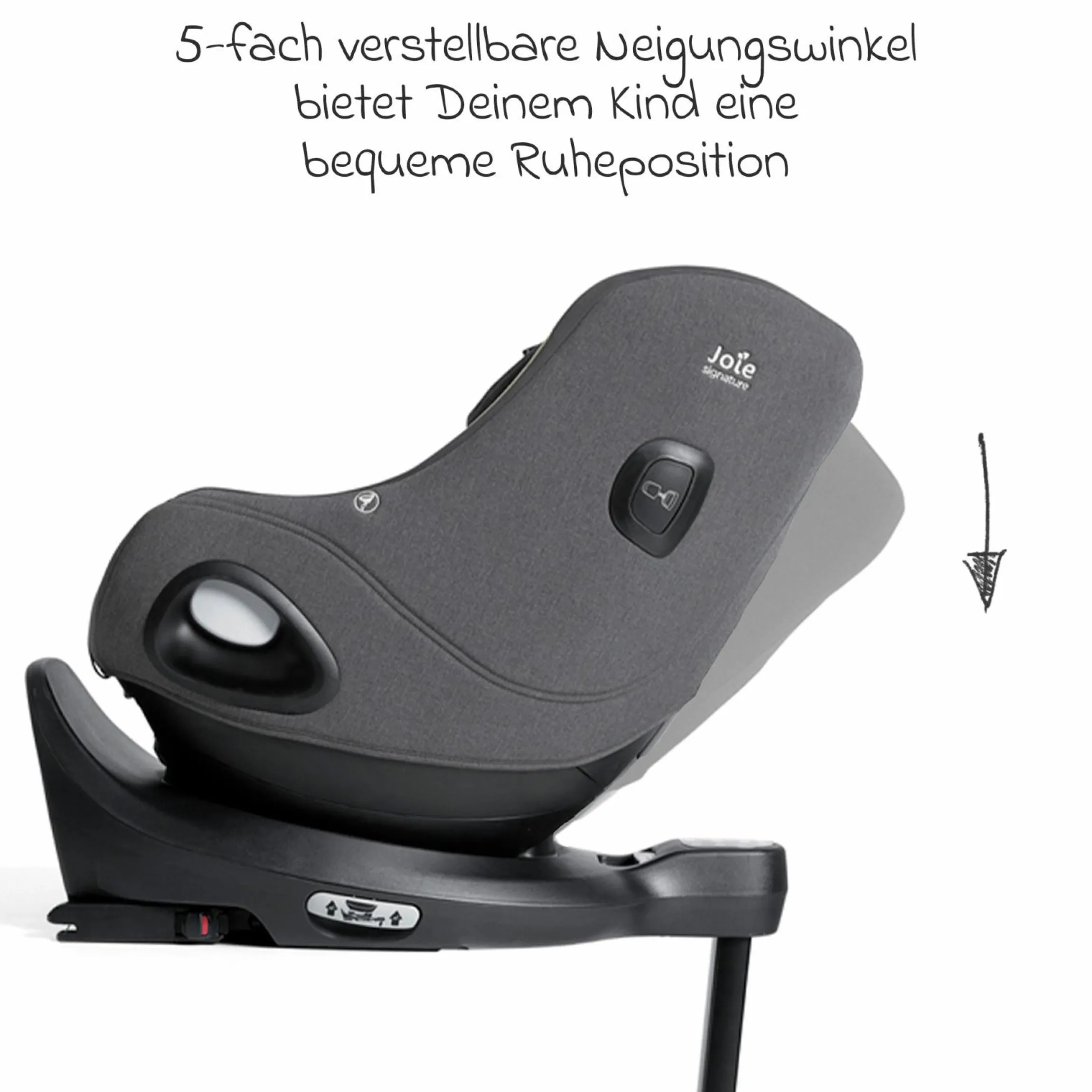 Reboarder-Kindersitz i-Harbour E i-Size 360° drehbar ab 6 Monate - 4 Jahre (61 cm -105 cm) & Sommer-Bezug aus Mesh - Signature - Ebony