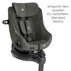 Reboarder-Kindersitz i-Harbour E i-Size 360° drehbar ab 6 Monate - 4 Jahre (61 cm -105 cm) & Sommer-Bezug aus Mesh - Signature - Evergreen
