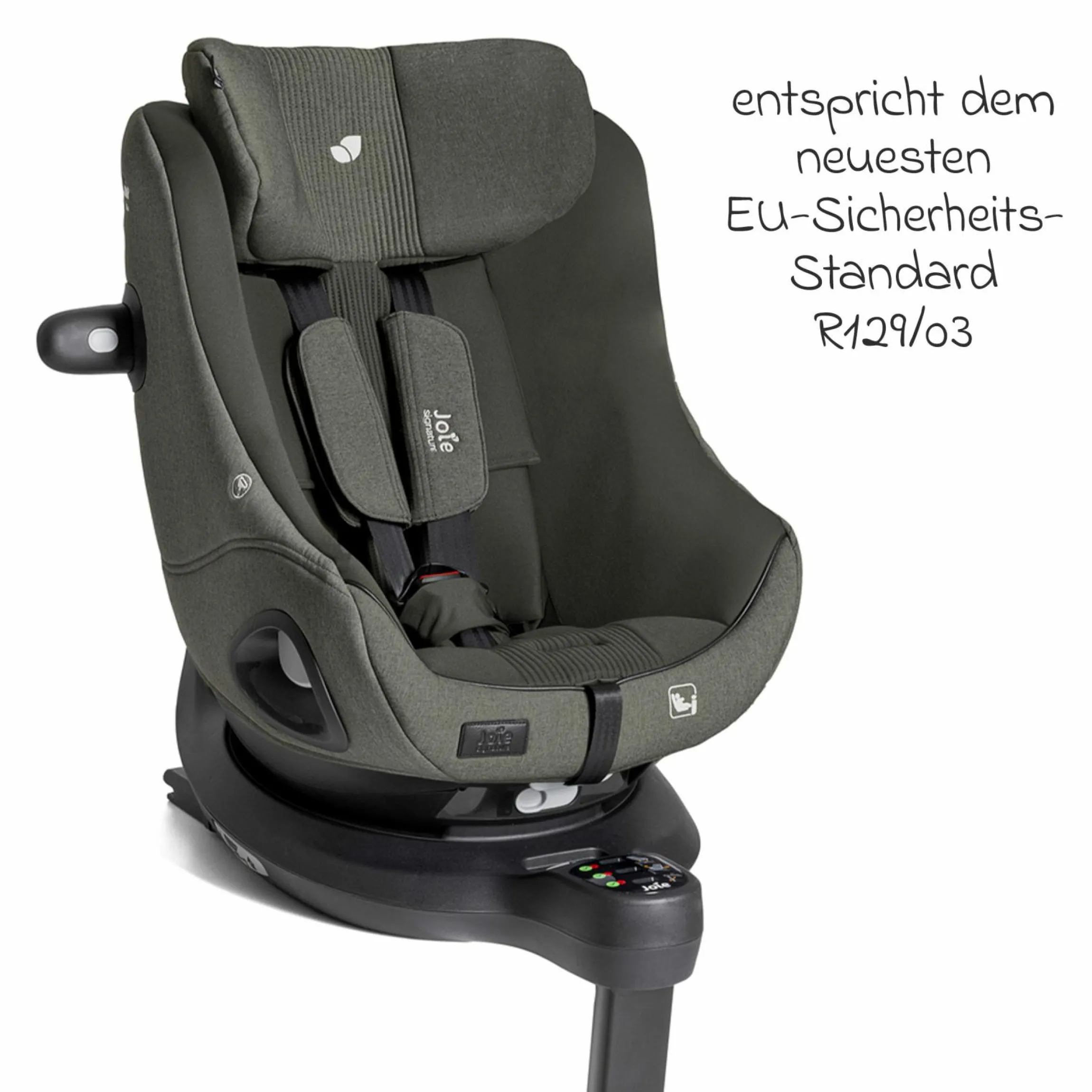 Reboarder-Kindersitz i-Harbour E i-Size 360° drehbar ab 6 Monate - 4 Jahre (61 cm -105 cm) & Sommer-Bezug aus Mesh - Signature - Evergreen