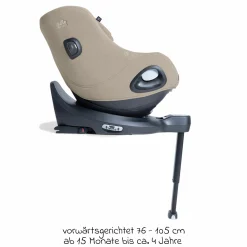 Reboarder-Kindersitz i-Harbour E i-Size 360° drehbar ab 6 Monate - 4 Jahre (61 cm -105 cm) & Sommer-Bezug aus Mesh - Signature - Sandstone