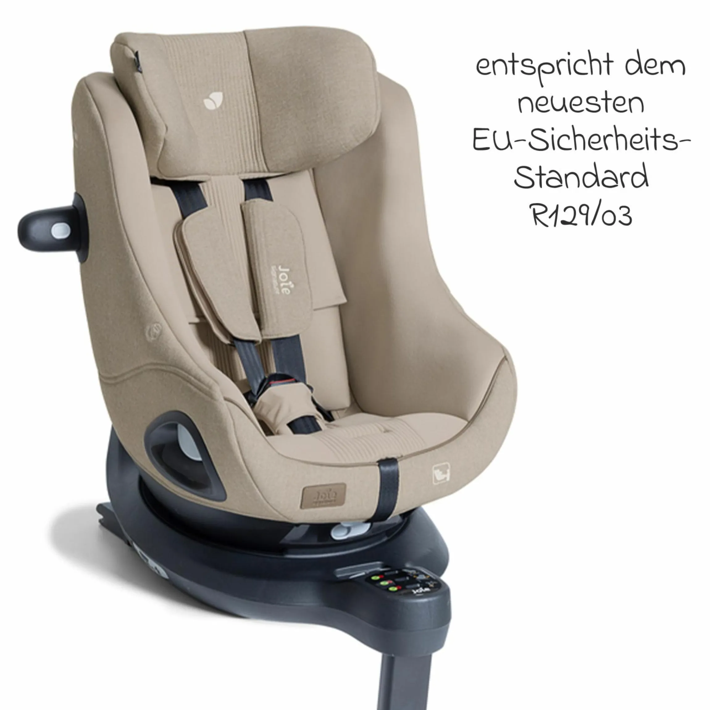 Reboarder-Kindersitz i-Harbour E i-Size 360° drehbar ab 6 Monate - 4 Jahre (61 cm -105 cm) & Sommer-Bezug aus Mesh - Signature - Sandstone