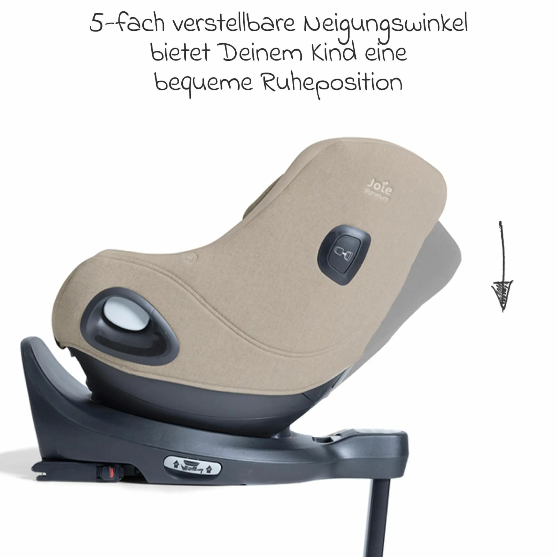 Reboarder-Kindersitz i-Harbour E i-Size 360° drehbar ab 6 Monate - 4 Jahre (61 cm -105 cm) & Sommer-Bezug aus Mesh - Signature - Sandstone