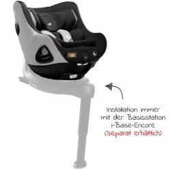 Reboarder-Kindersitz i-Harbour ab Geburt - 4 Jahre (40 cm - 105 cm) 360° drehbar - Signature - Carbon