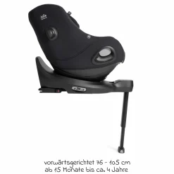 Reboarder-Kindersitz i-Harbour E i-Size 360° drehbar ab 6 Monate - 4 Jahre (61 cm -105 cm) & Sommer-Bezug aus Mesh - Signature - Eclipse