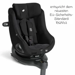 Reboarder-Kindersitz i-Harbour E i-Size 360° drehbar ab 6 Monate - 4 Jahre (61 cm -105 cm) & Sommer-Bezug aus Mesh - Signature - Eclipse