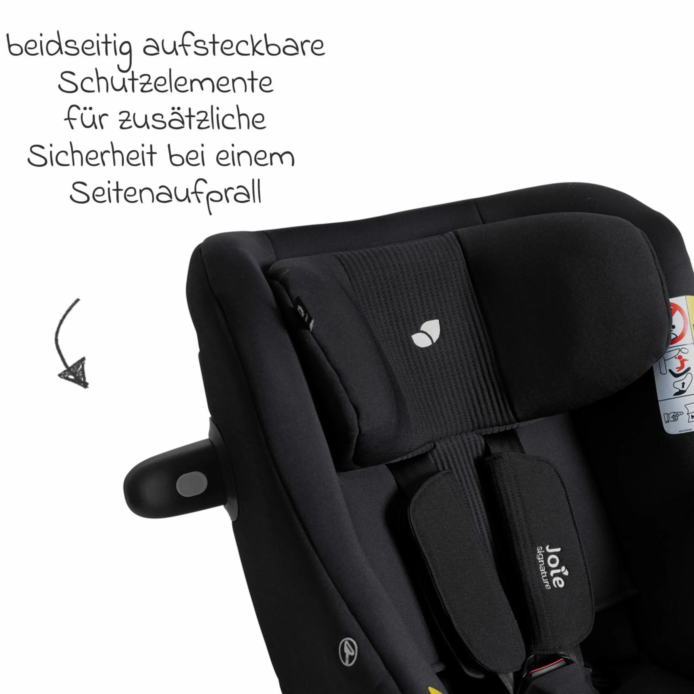 Reboarder-Kindersitz i-Harbour E i-Size 360° drehbar ab 6 Monate - 4 Jahre (61 cm -105 cm) & Sommer-Bezug aus Mesh - Signature - Eclipse
