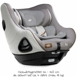 Reboarder-Kindersitz i-Harbour ab Geburt - 4 Jahre (40 cm - 105 cm) 360° drehbar - Signature - Oyster