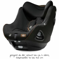 Reboarder-Kindersitz i-Harbour ab Geburt - 4 Jahre (40 cm - 105 cm) 360° drehbar - Signature - Eclipse