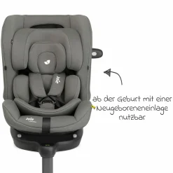 Reboarder-Kindersitz i-Pivot Grow ab Geburt - 10 Jahre (40 cm - 135 cm) mit Isofix-Basis & Sitzverkleinerer - Thunder - Kollektion 2025