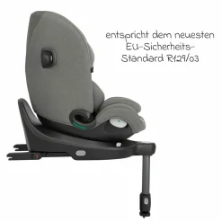 Reboarder-Kindersitz i-Pivot Grow ab Geburt - 10 Jahre (40 cm - 135 cm) mit Isofix-Basis & Sitzverkleinerer - Thunder - Kollektion 2025