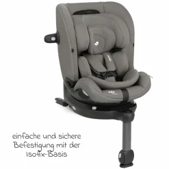 Reboarder-Kindersitz i-Pivot Grow ab Geburt - 10 Jahre (40 cm - 135 cm) mit Isofix-Basis & Sitzverkleinerer - Thunder - Kollektion 2025