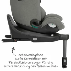 Reboarder-Kindersitz i-Pivot Grow ab Geburt - 10 Jahre (40 cm - 135 cm) mit Isofix-Basis & Sitzverkleinerer - Thunder - Kollektion 2025