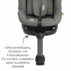 Reboarder-Kindersitz i-Pivot Grow ab Geburt - 10 Jahre (40 cm - 135 cm) mit Isofix-Basis & Sitzverkleinerer - Thunder - Kollektion 2025