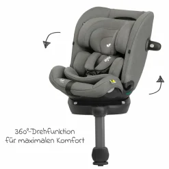 Reboarder-Kindersitz i-Pivot Grow ab Geburt - 10 Jahre (40 cm - 135 cm) mit Isofix-Basis & Sitzverkleinerer - Thunder - Kollektion 2025