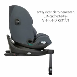 Reboarder-Kindersitz i-Pivot Grow ab Geburt - 10 Jahre (40 cm - 135 cm) mit Isofix-Basis & Sitzverkleinerer - Moonlight - Kollektion 2025