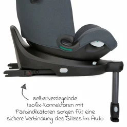 Reboarder-Kindersitz i-Pivot Grow ab Geburt - 10 Jahre (40 cm - 135 cm) mit Isofix-Basis & Sitzverkleinerer - Moonlight - Kollektion 2025