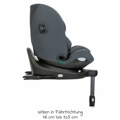 Reboarder-Kindersitz i-Pivot Grow ab Geburt - 10 Jahre (40 cm - 135 cm) mit Isofix-Basis & Sitzverkleinerer - Moonlight - Kollektion 2025