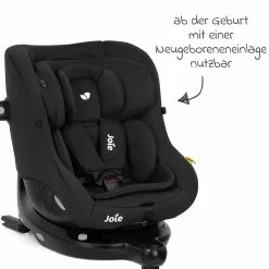 Reboarder-Kindersitz i-Pivot 360 drehbar i-Size ab Geburt - 4 Jahre (40 cm - 105 cm) inkl. Isofix-Basis mit Stützfuß - Shale