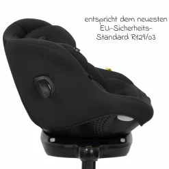 Reboarder-Kindersitz i-Pivot 360 drehbar i-Size ab Geburt - 4 Jahre (40 cm - 105 cm) inkl. Isofix-Basis mit Stützfuß - Shale