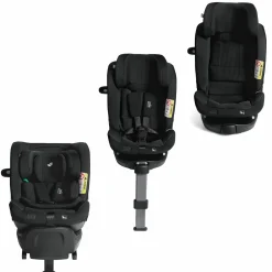 Reboarder-Kindersitz i-Spin XL i-Size 360° drehbar ab Geburt - 12 Jahre (40 cm -150 cm) inkl. Sitzverkleinerer & Isofix-Basis - Signature - Eclipse