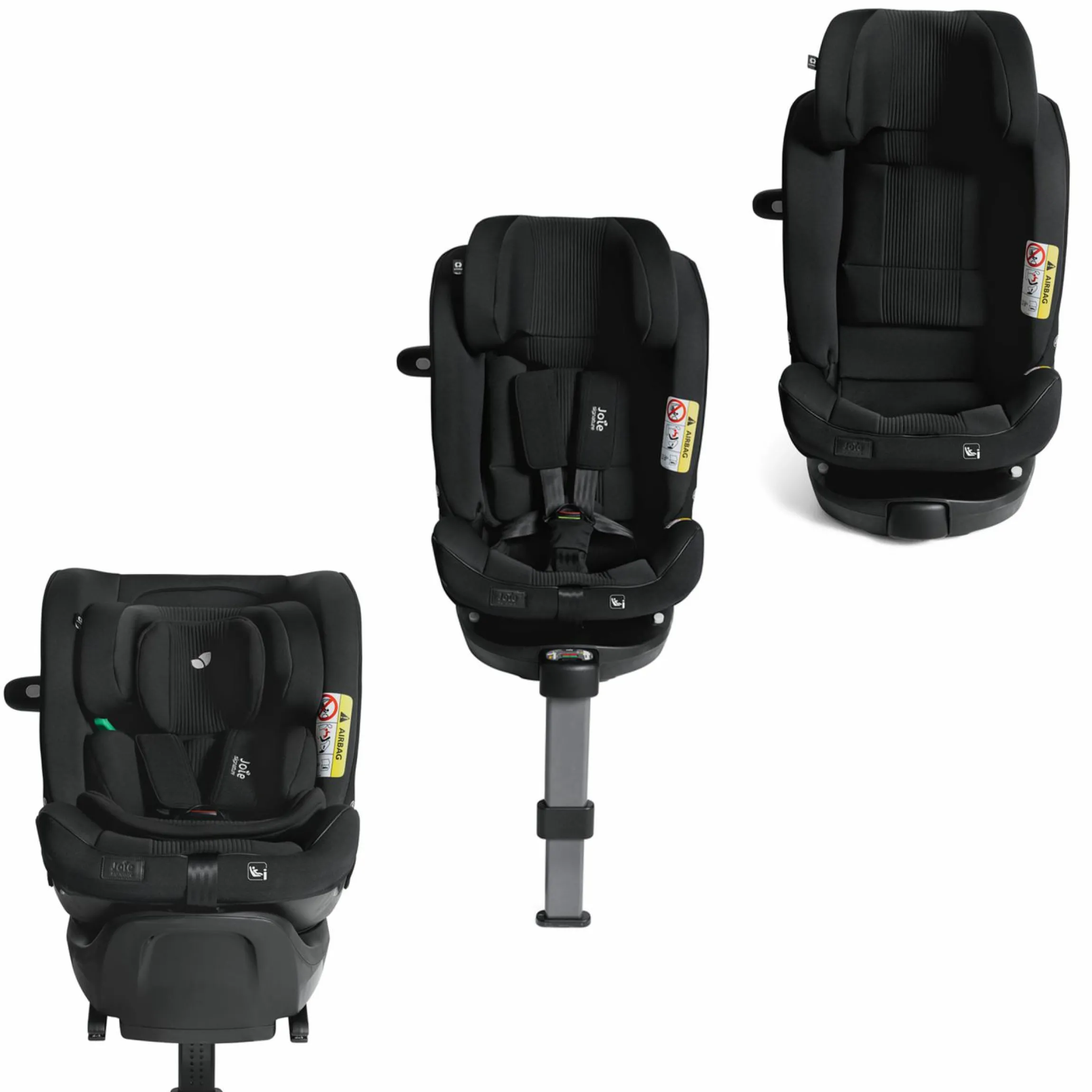 Reboarder-Kindersitz i-Spin XL i-Size 360° drehbar ab Geburt - 12 Jahre (40 cm -150 cm) inkl. Sitzverkleinerer & Isofix-Basis - Signature - Eclipse