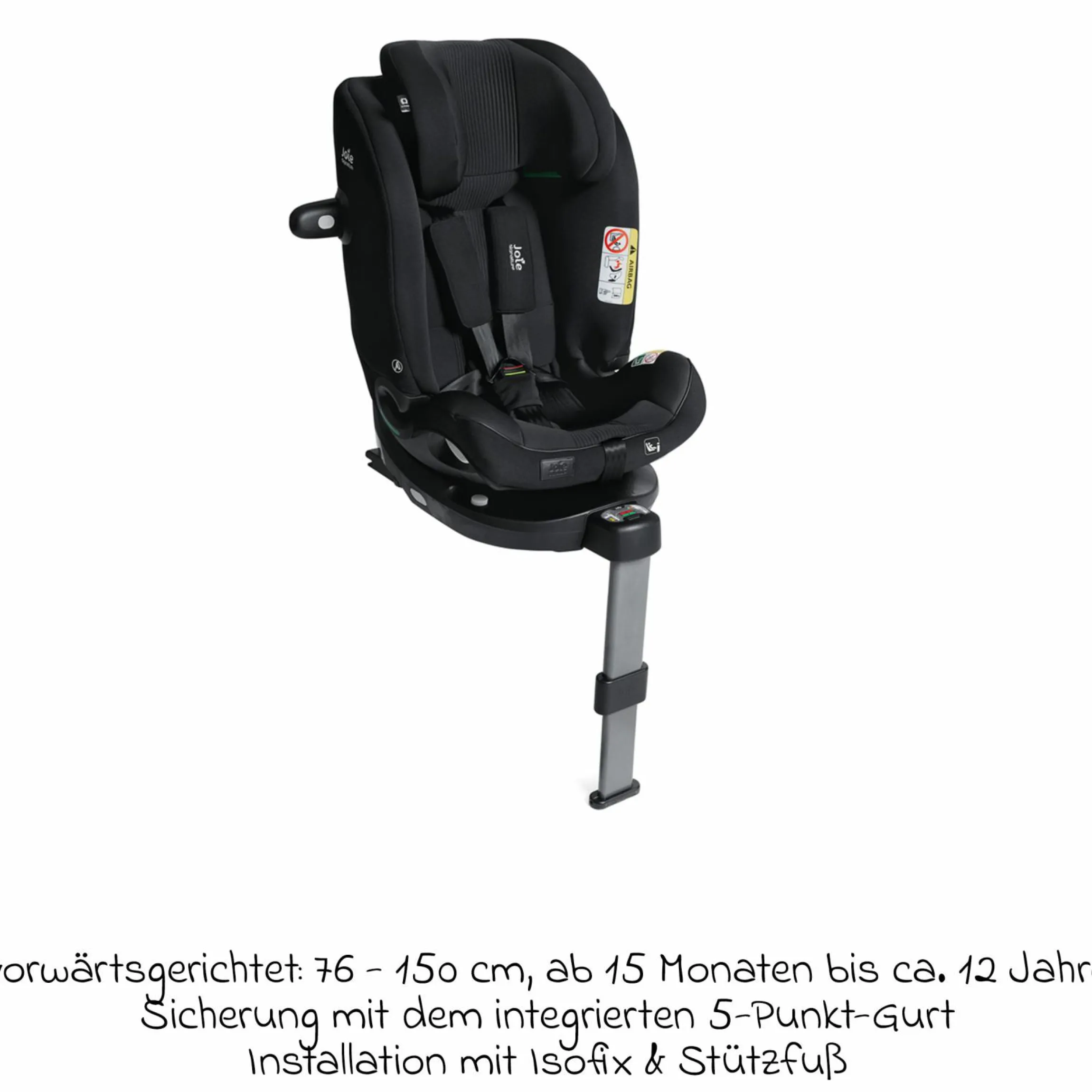 Reboarder-Kindersitz i-Spin XL i-Size 360° drehbar ab Geburt - 12 Jahre (40 cm -150 cm) inkl. Sitzverkleinerer & Isofix-Basis - Signature - Eclipse
