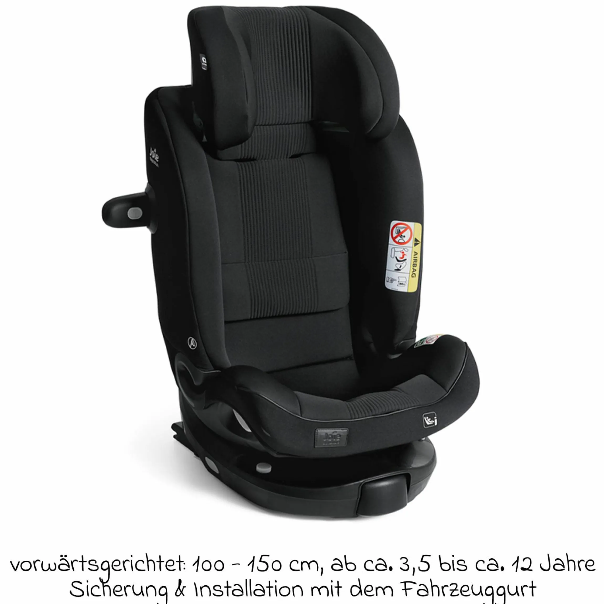 Reboarder-Kindersitz i-Spin XL i-Size 360° drehbar ab Geburt - 12 Jahre (40 cm -150 cm) inkl. Sitzverkleinerer & Isofix-Basis - Signature - Eclipse