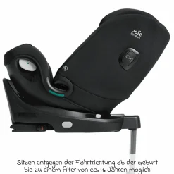 Reboarder-Kindersitz i-Spin XL i-Size 360° drehbar ab Geburt - 12 Jahre (40 cm -150 cm) inkl. Sitzverkleinerer & Isofix-Basis - Signature - Eclipse