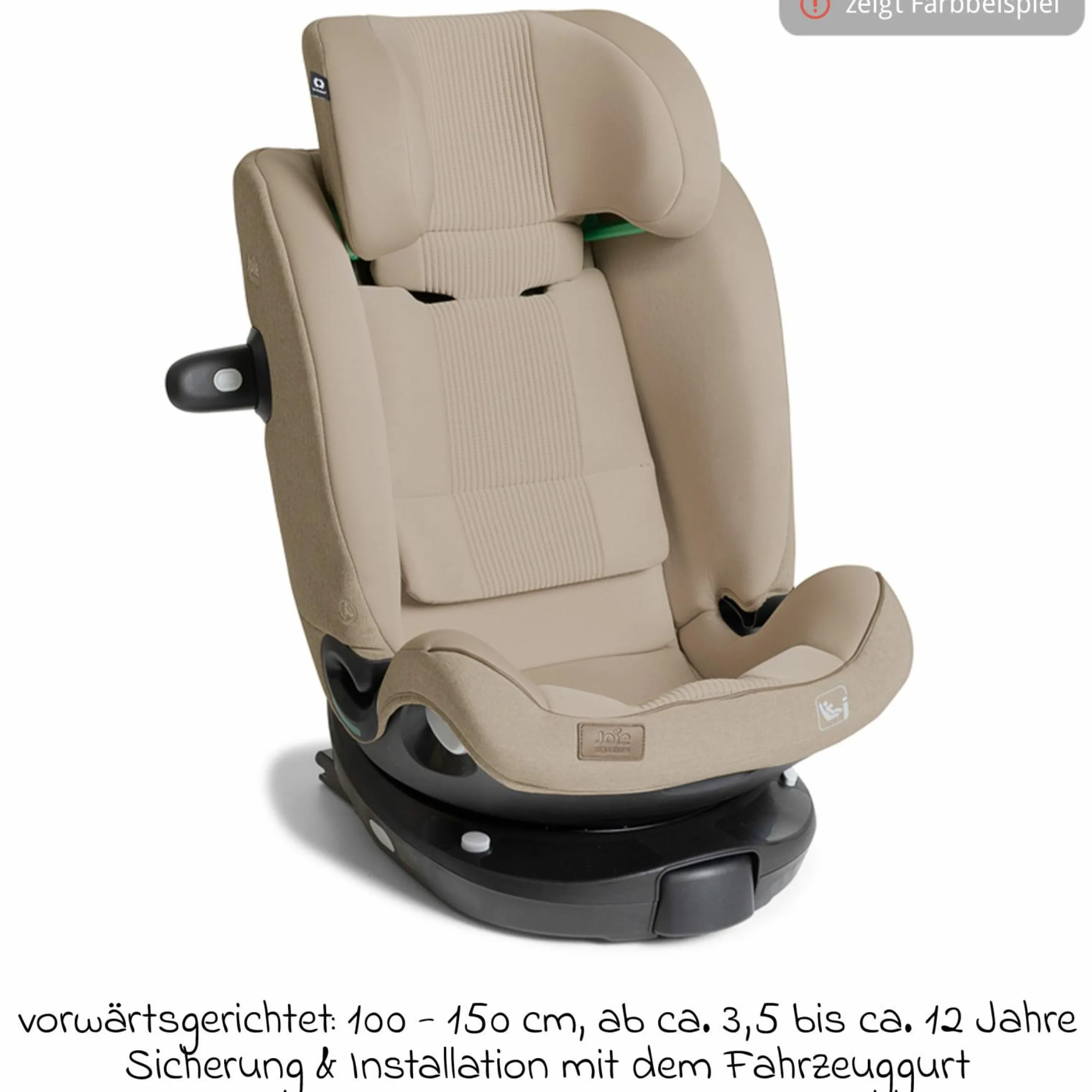 Reboarder-Kindersitz i-Spin XL i-Size 360° drehbar ab Geburt - 12 Jahre (40 cm -150 cm) inkl. Sitzverkleinerer & Isofix-Basis - Signature - Ebony