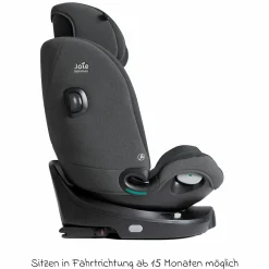 Reboarder-Kindersitz i-Spin XL i-Size 360° drehbar ab Geburt - 12 Jahre (40 cm -150 cm) inkl. Sitzverkleinerer & Isofix-Basis - Signature - Ebony
