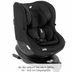 Reboarder-Kindersitz i-Spin 360 ab Geburt - 4 Jahre (40 cm - 105 cm) mit Isofix-Basis & Sitzverkleinerer - Shale - Kollektion 2025