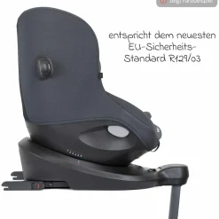 Reboarder-Kindersitz i-Spin 360 ab Geburt - 4 Jahre (40 cm - 105 cm) mit Isofix-Basis & Sitzverkleinerer - Shale - Kollektion 2025