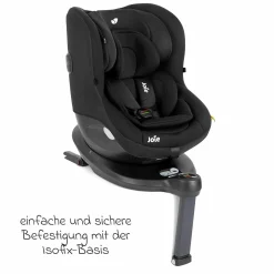 Reboarder-Kindersitz i-Spin 360 ab Geburt - 4 Jahre (40 cm - 105 cm) mit Isofix-Basis & Sitzverkleinerer - Shale - Kollektion 2025