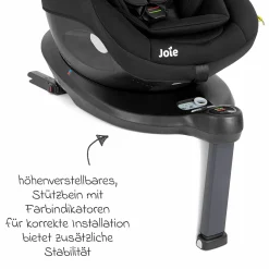 Reboarder-Kindersitz i-Spin 360 ab Geburt - 4 Jahre (40 cm - 105 cm) mit Isofix-Basis & Sitzverkleinerer - Shale - Kollektion 2025