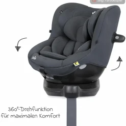 Reboarder-Kindersitz i-Spin 360 ab Geburt - 4 Jahre (40 cm - 105 cm) mit Isofix-Basis & Sitzverkleinerer - Shale - Kollektion 2025