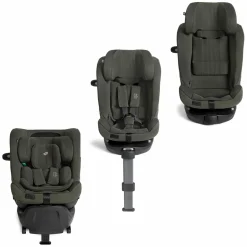 Reboarder-Kindersitz i-Spin XL i-Size 360° drehbar ab Geburt - 12 Jahre (40 cm -150 cm) inkl. Sitzverkleinerer & Isofix-Basis - Signature - Evergreen