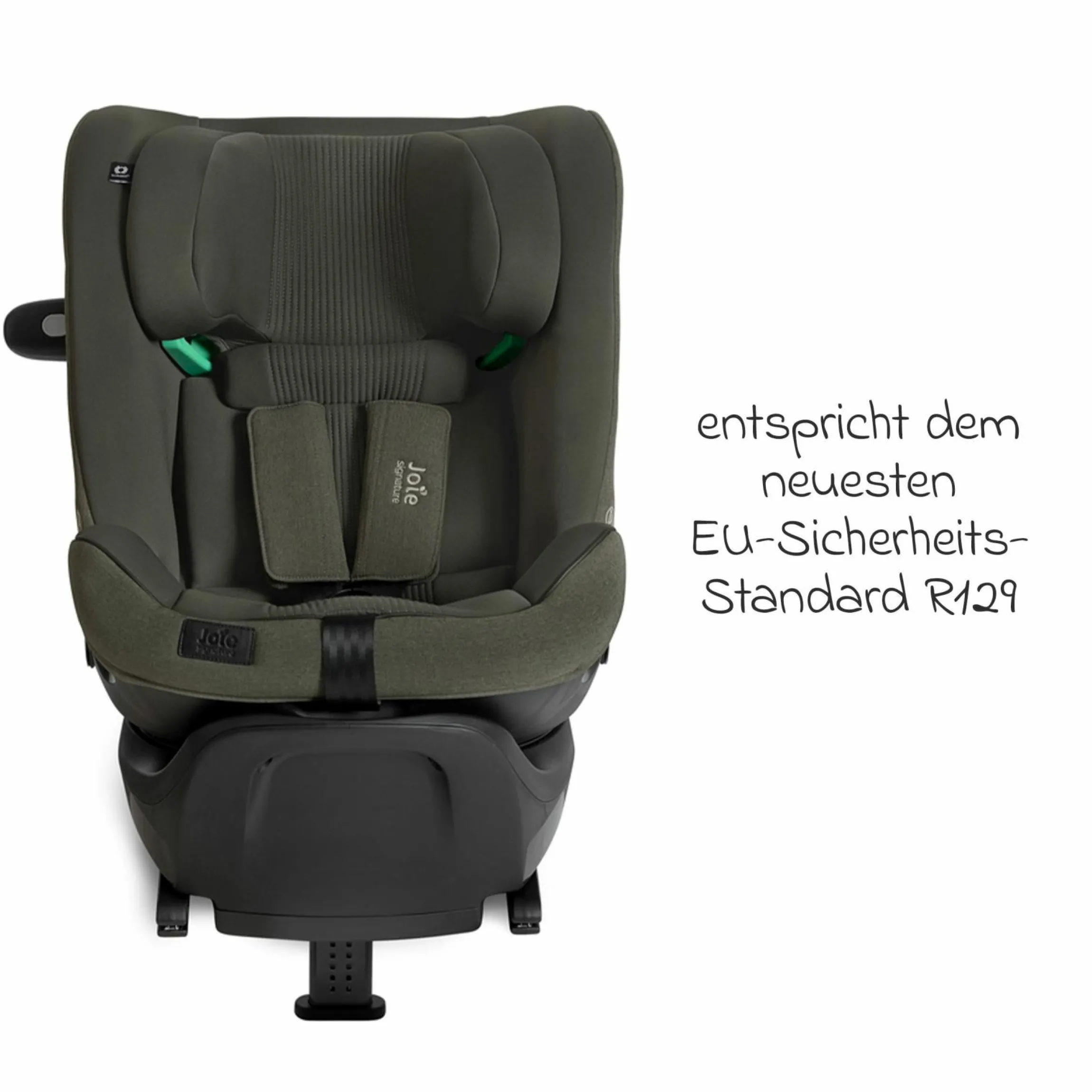 Reboarder-Kindersitz i-Spin XL i-Size 360° drehbar ab Geburt - 12 Jahre (40 cm -150 cm) inkl. Sitzverkleinerer & Isofix-Basis - Signature - Evergreen