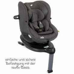 Reboarder-Kindersitz i-Spin 360 ab Geburt - 4 Jahre (40 cm - 105 cm) mit Isofix-Basis & Sitzverkleinerer - Thunder - Kollektion 2025