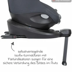 Reboarder-Kindersitz i-Spin 360 ab Geburt - 4 Jahre (40 cm - 105 cm) mit Isofix-Basis & Sitzverkleinerer - Thunder - Kollektion 2025