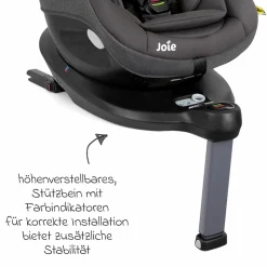 Reboarder-Kindersitz i-Spin 360 ab Geburt - 4 Jahre (40 cm - 105 cm) mit Isofix-Basis & Sitzverkleinerer - Thunder - Kollektion 2025