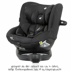 Reboarder-Kindersitz i-Spin 360 R i-Size - ab Geburt - 4 Jahre (40-105 cm) mit Isofix-Basis - Coal