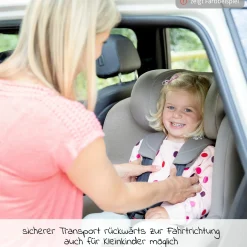 Reboarder-Kindersitz i-Spin 360 R i-Size - ab Geburt - 4 Jahre (40-105 cm) mit Isofix-Basis - Coal